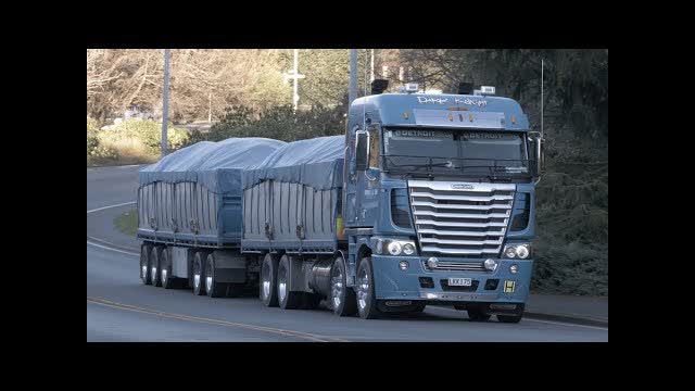 31 Freightliner Trucks on the Road around New Zealand's South Island