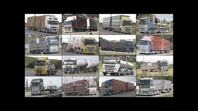 60 Volvo Trucks on the Road around New Zealand's South Island